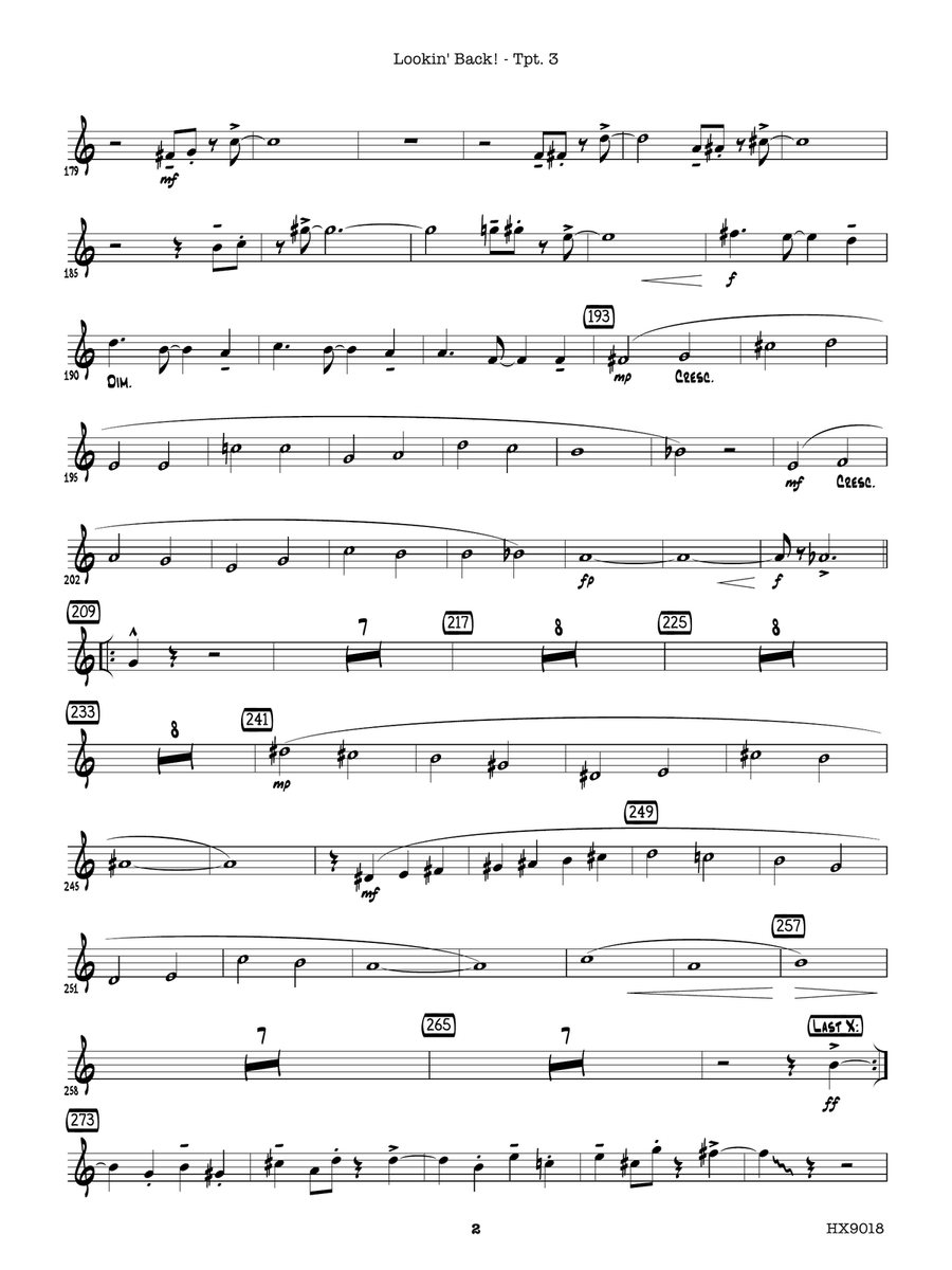 Lookin' Back!: B-flat Trumpet 3 B-Flat Trumpet scores gallery preview page 2