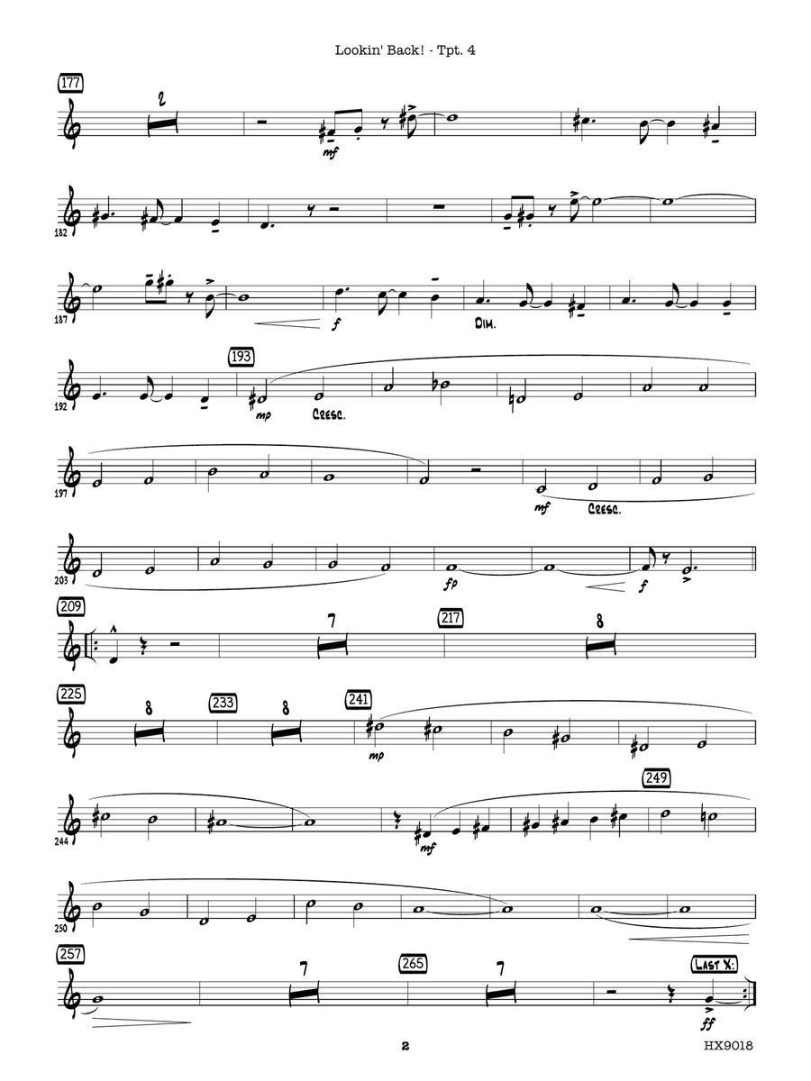 Lookin' Back!: B-flat Trumpet 4 B-Flat Trumpet scores gallery preview page 2