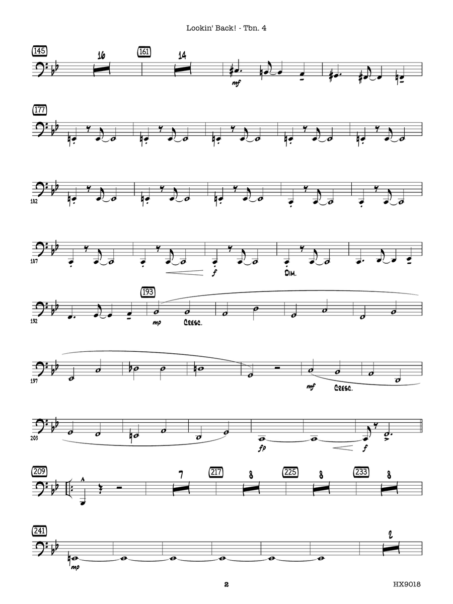 Lookin' Back!: Trombone 4 Trombone scores gallery preview page 2