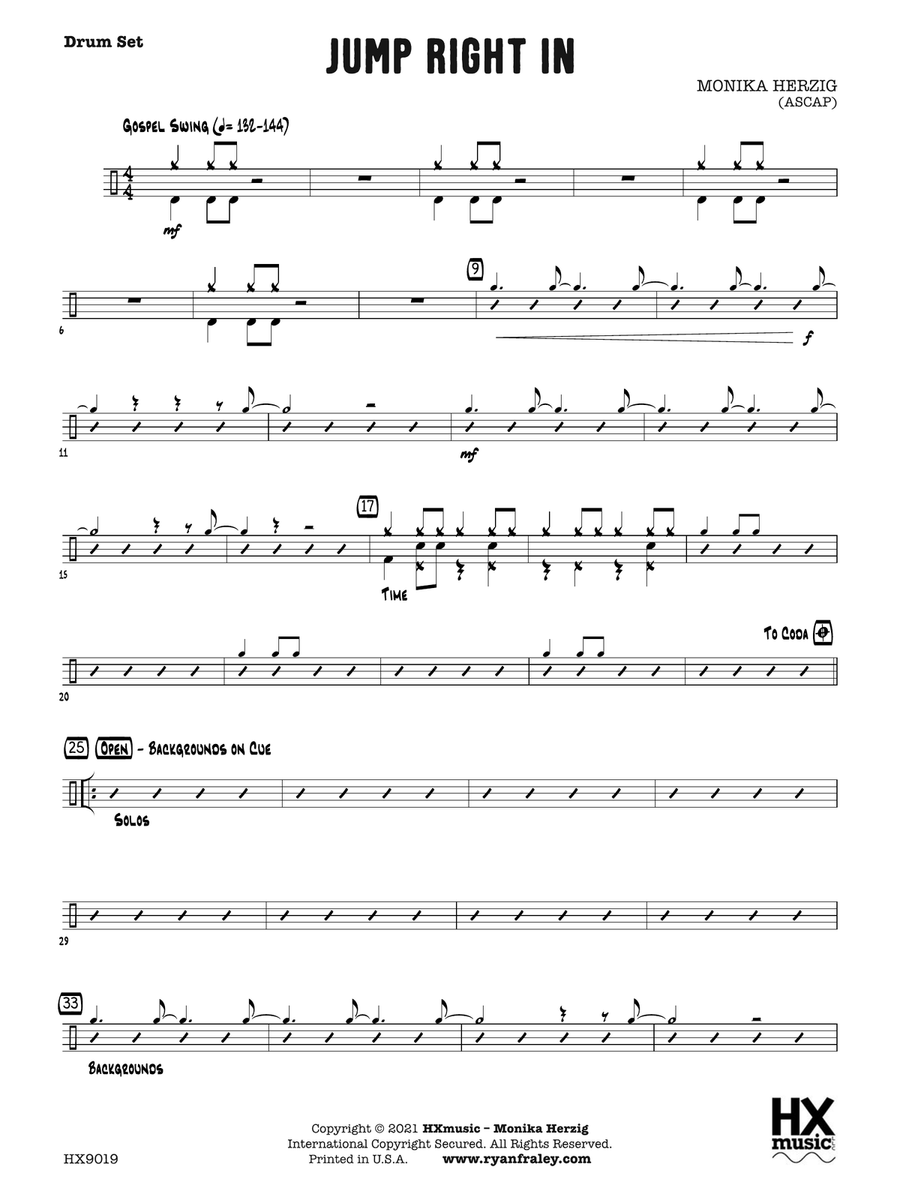 Jump Right In: Drum Set Jump Right In: Drum Set Drum Set scores gallery preview page 1