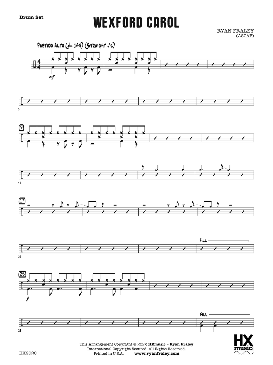Wexford Carol: Drum Set Wexford Carol: Drum Set Drum Set scores gallery preview page 1