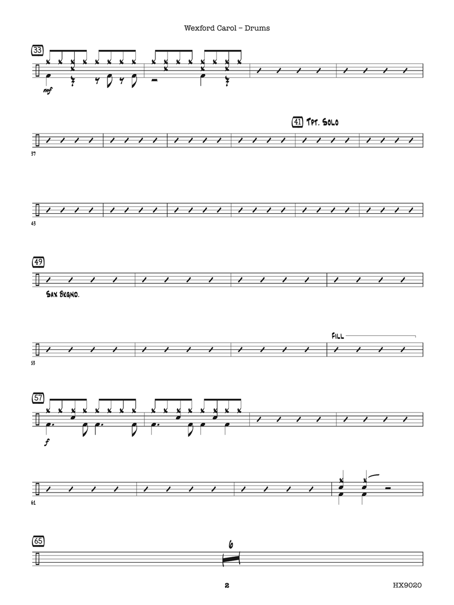 Wexford Carol: Drum Set Wexford Carol: Drum Set Drum Set scores gallery preview page 2