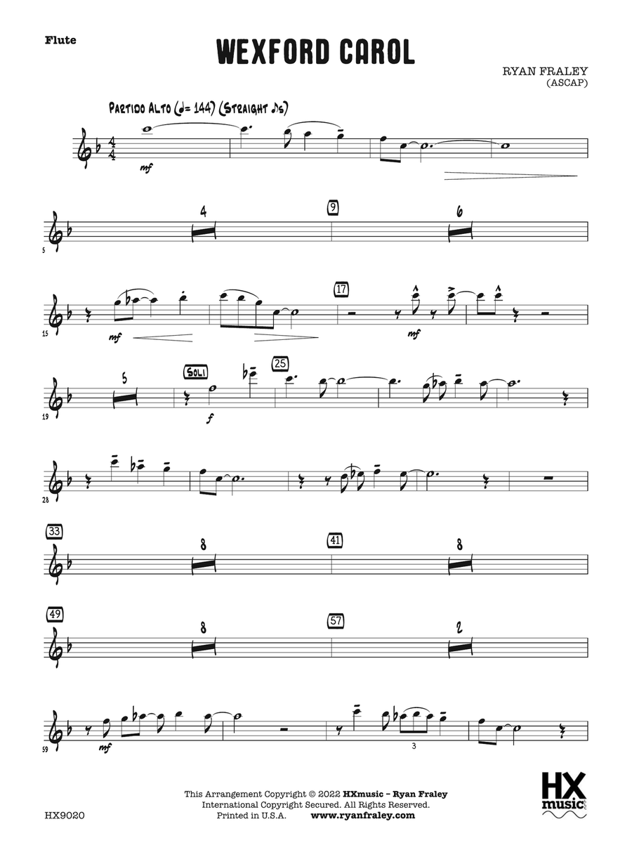 Wexford Carol: Flute Wexford Carol: Flute Flute scores gallery preview page 1