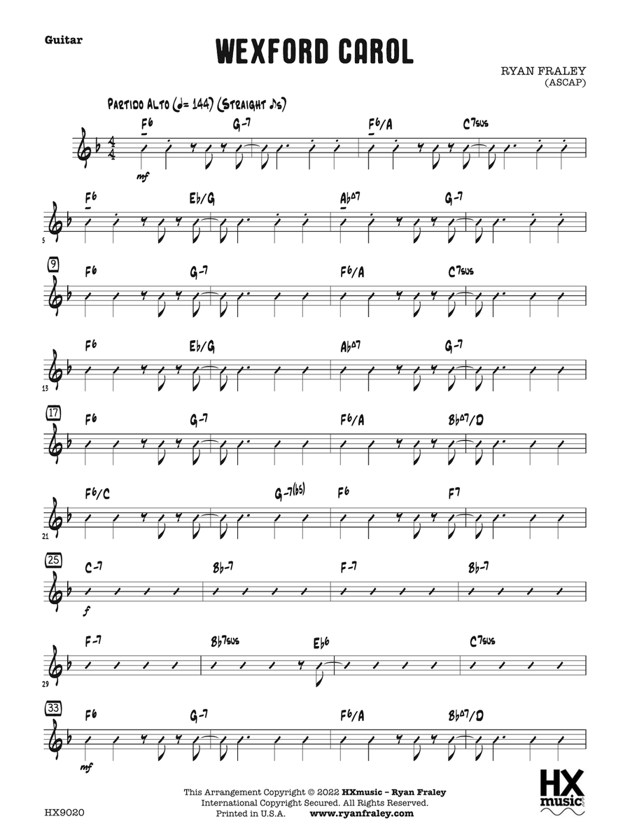 Wexford Carol: Guitar Wexford Carol: Guitar Electric Guitar scores gallery preview page 1