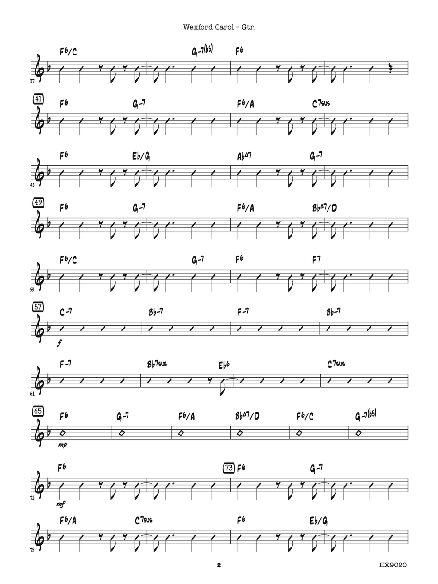Wexford Carol: Guitar Wexford Carol: Guitar Electric Guitar scores gallery preview page 2