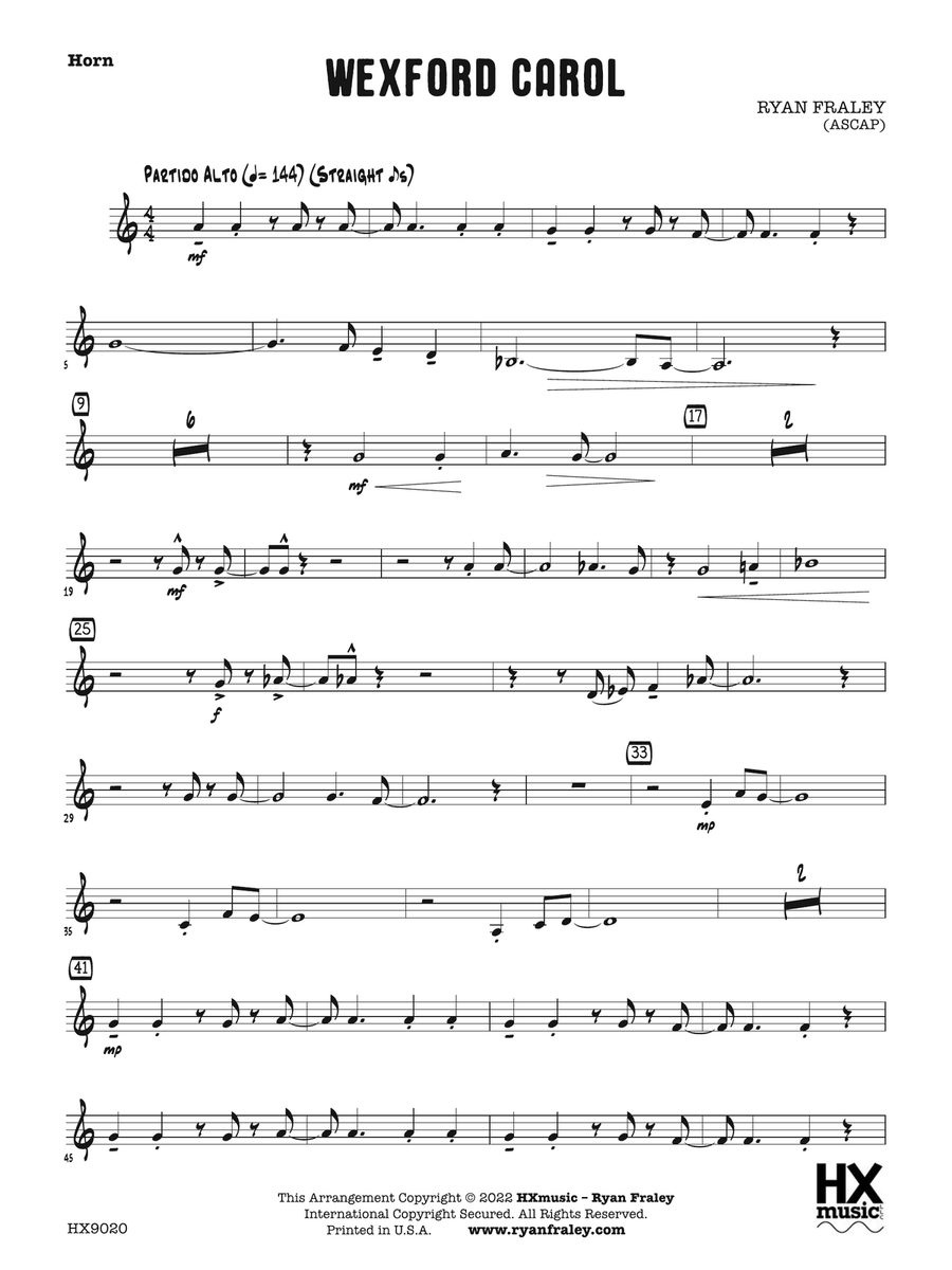 Wexford Carol: F Horn Wexford Carol: F Horn Horn scores gallery preview page 1