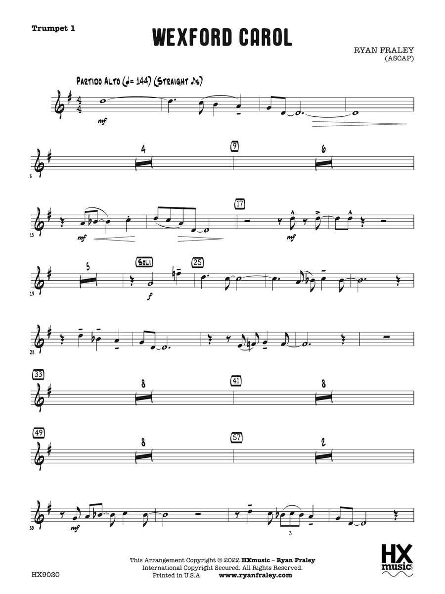 Wexford Carol: B-flat Trumpet 1 B-Flat Trumpet scores gallery preview page 1