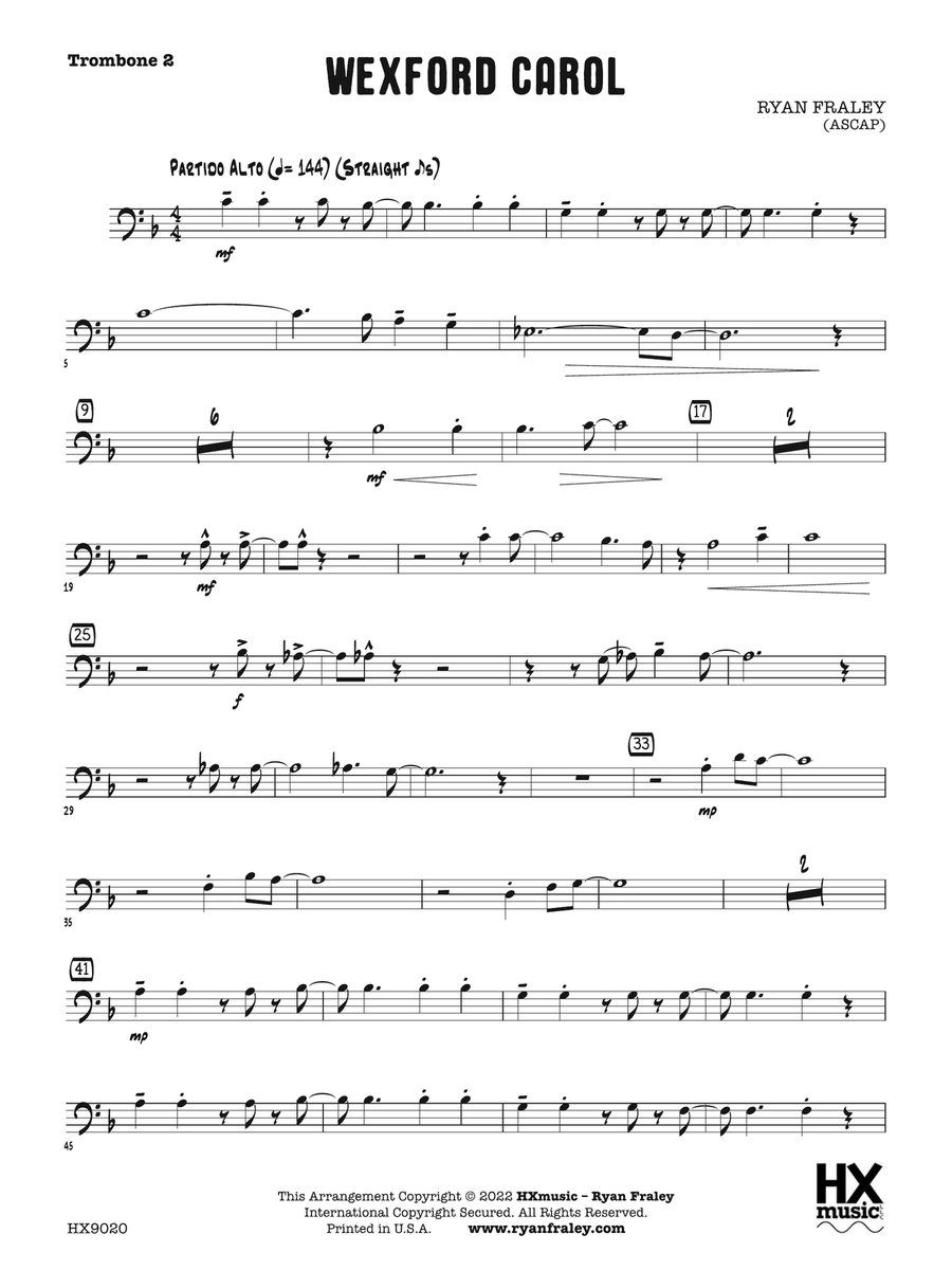 Wexford Carol: Trombone 2 Trombone scores gallery preview page 1