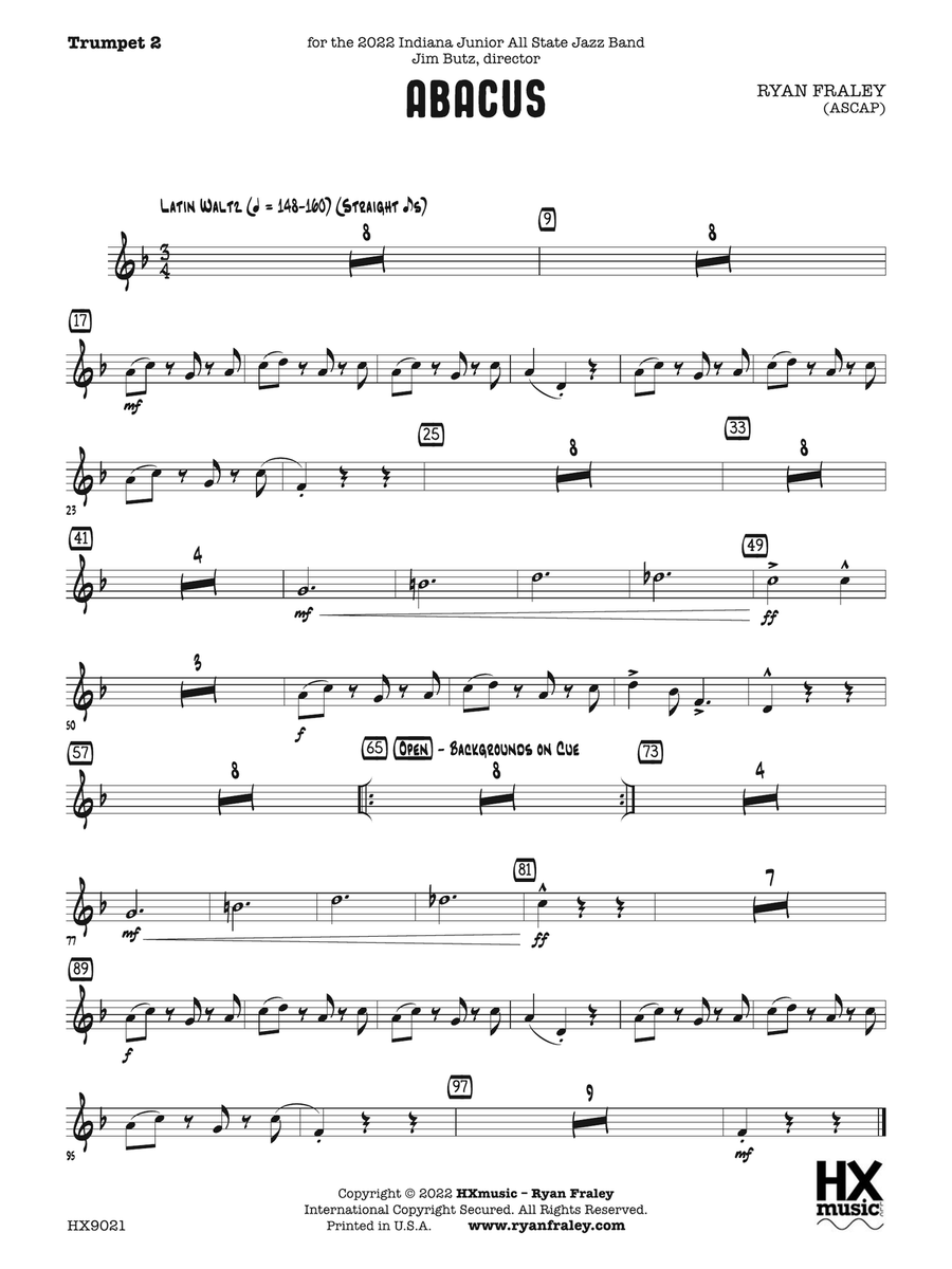 Abacus: B-flat Trumpet 2 Abacus: B-flat Trumpet 2 B-Flat Trumpet scores gallery preview page 1