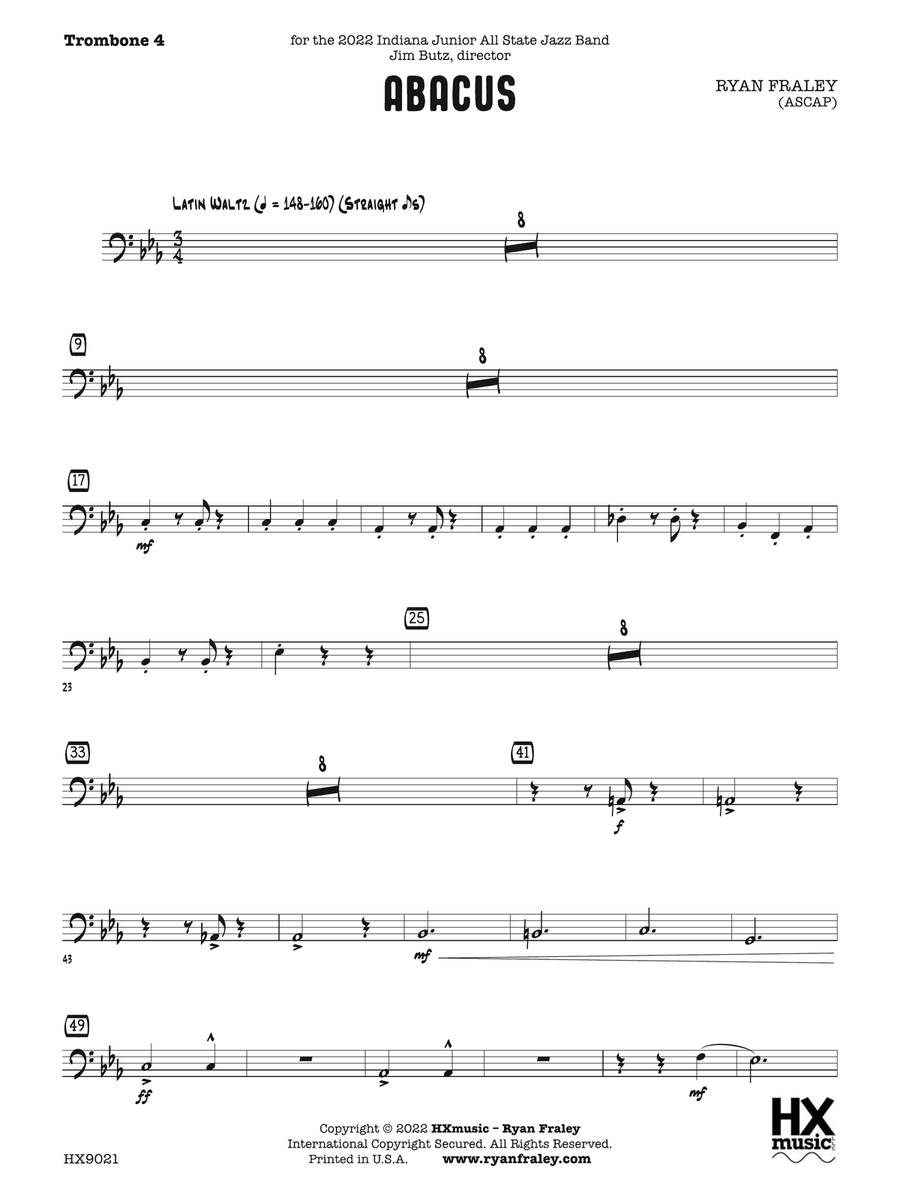 Abacus: Trombone 4 Abacus: Trombone 4 Trombone scores gallery preview page 1