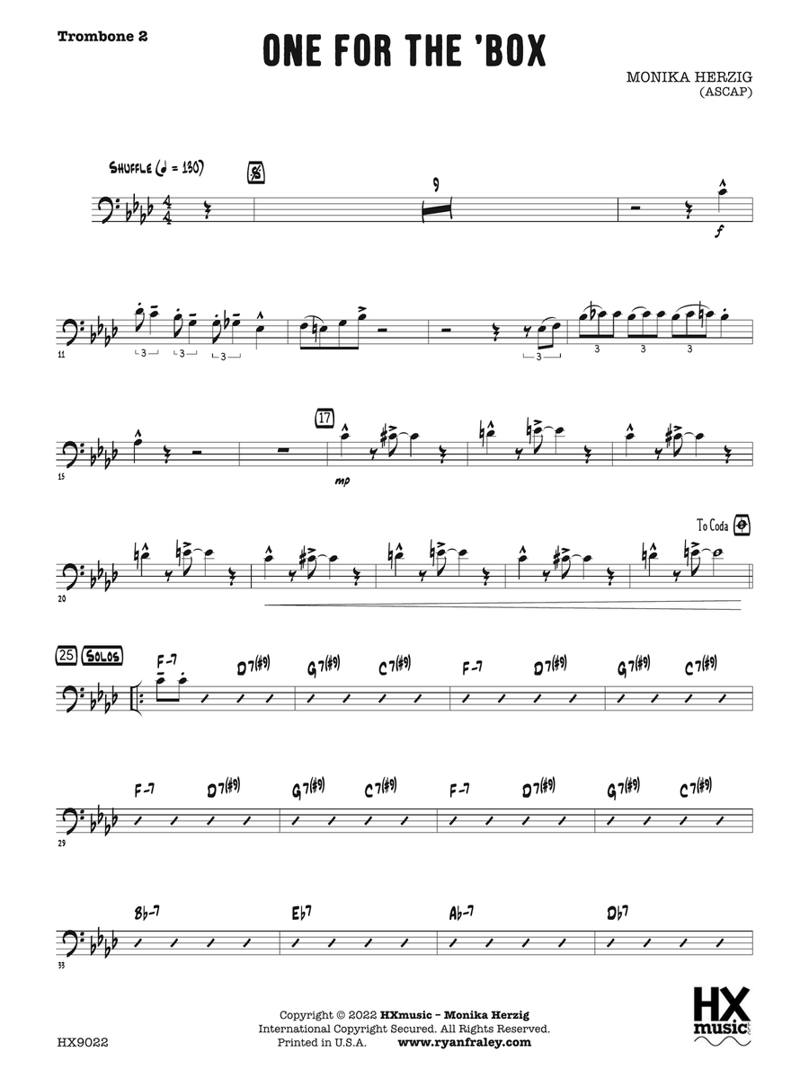 One for the 'Box: Trombone 2 Trombone scores gallery preview page 1