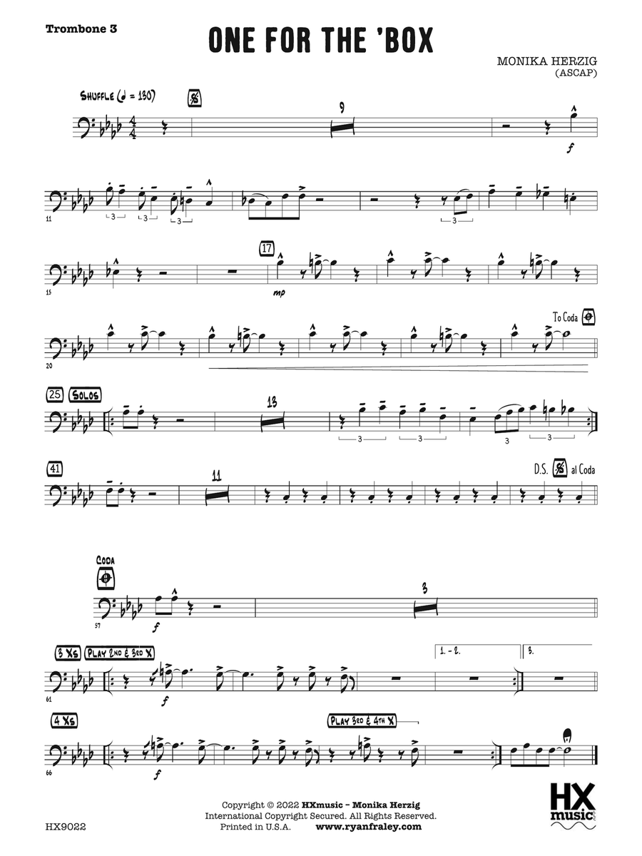 One for the 'Box: Trombone 3 Trombone scores gallery preview page 1