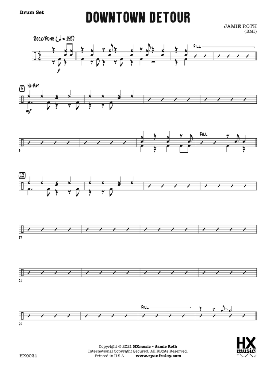 Downtown Detour: Drum Set Drum Set scores gallery preview page 1