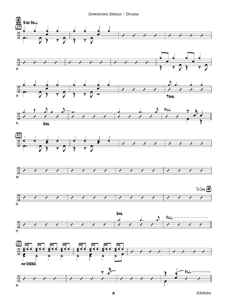 Downtown Detour: Drum Set Drum Set scores gallery preview page 2