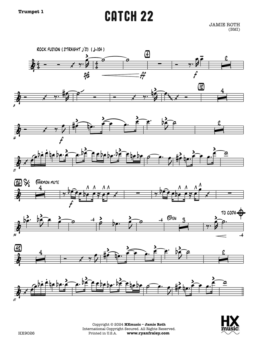 Catch 22: B-flat Trumpet 1 B-Flat Trumpet scores gallery preview page 1