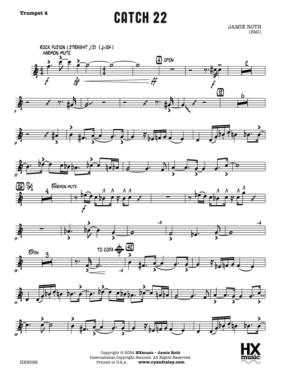 Catch 22: B-flat Trumpet 4 B-Flat Trumpet scores gallery preview page 1