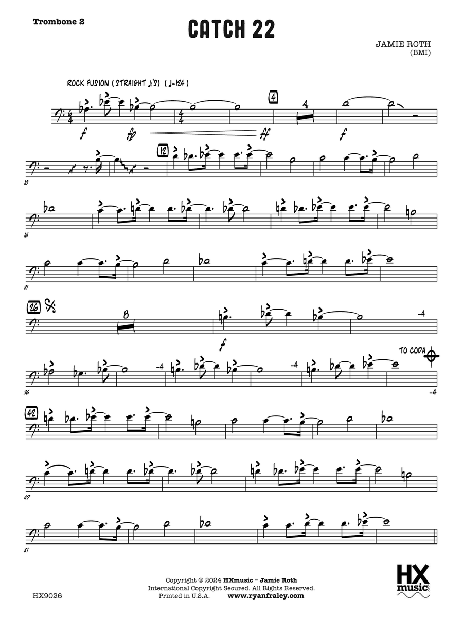 Catch 22: Trombone 2 Catch 22: Trombone 2 Trombone scores gallery preview page 1