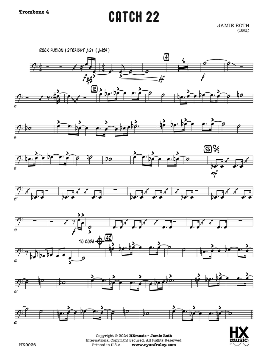 Catch 22: Trombone 4 Catch 22: Trombone 4 Trombone scores gallery preview page 1