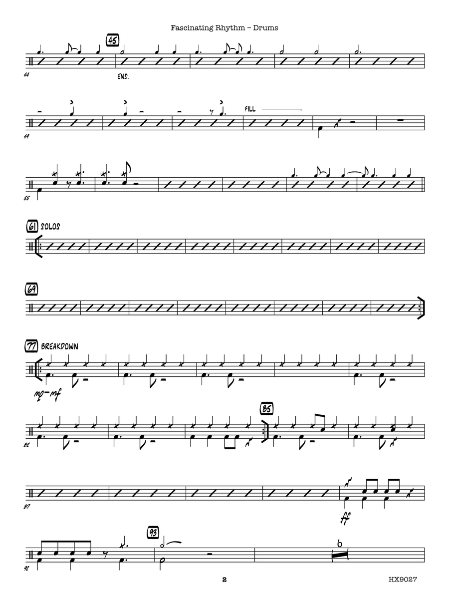 Fascinating Rhythm: Drum Set Drum Set scores gallery preview page 2