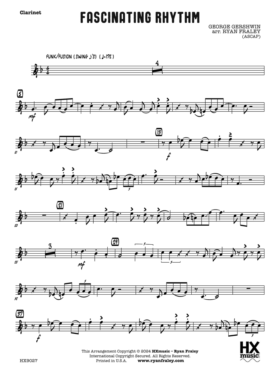 Fascinating Rhythm: B-flat Clarinet B-Flat Clarinet scores gallery preview page 1