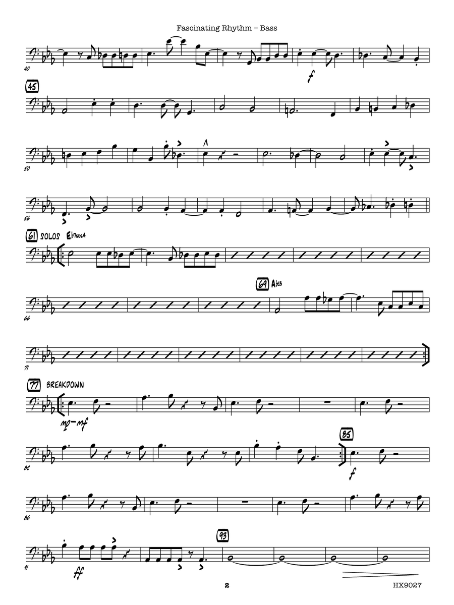 Fascinating Rhythm: Bass Fascinating Rhythm: Bass Part scores gallery preview page 2