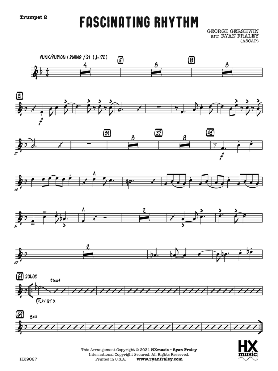 Fascinating Rhythm: B-flat Trumpet 2 B-Flat Trumpet scores gallery preview page 1
