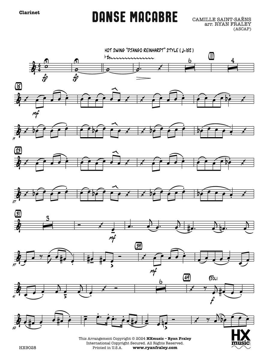 Danse Macabre: B-flat Clarinet B-Flat Clarinet scores gallery preview page 1