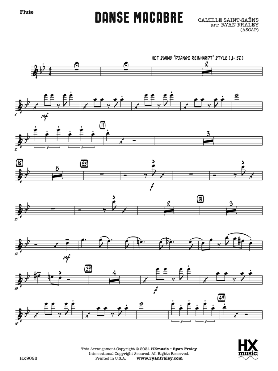 Danse Macabre: Flute Danse Macabre: Flute Flute scores gallery preview page 1