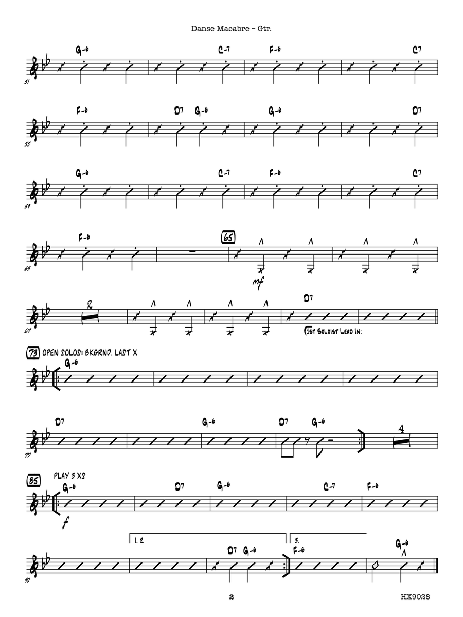 Danse Macabre: Guitar Danse Macabre: Guitar Electric Guitar scores gallery preview page 2