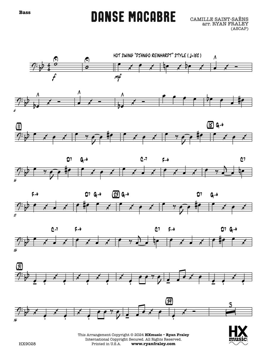 Danse Macabre: Bass Danse Macabre: Bass Part scores gallery preview page 1