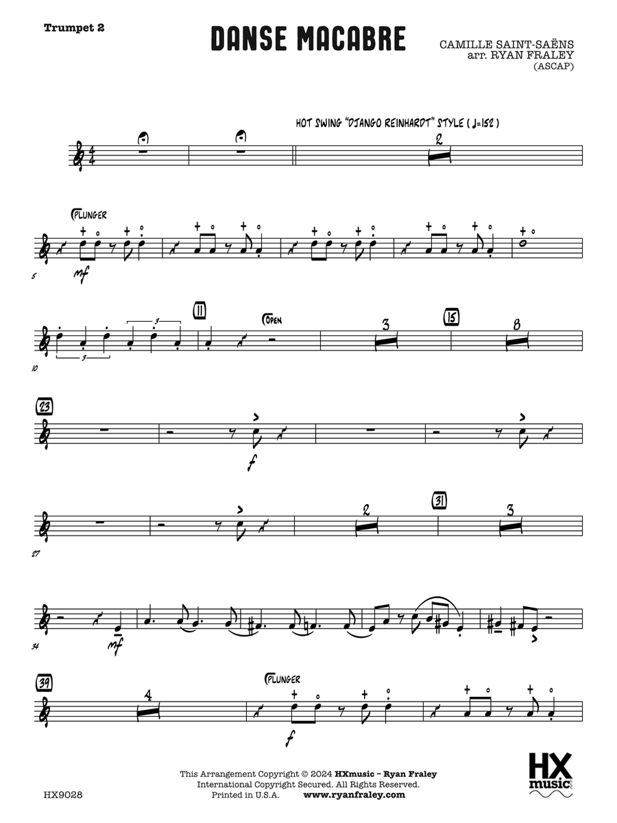 Danse Macabre: B-flat Trumpet 2 B-Flat Trumpet scores gallery preview page 1