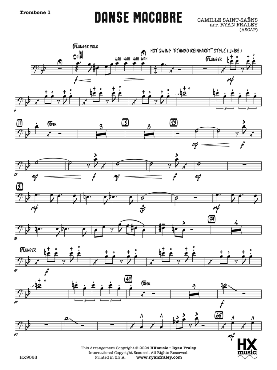 Danse Macabre: Trombone 1 Trombone scores gallery preview page 1