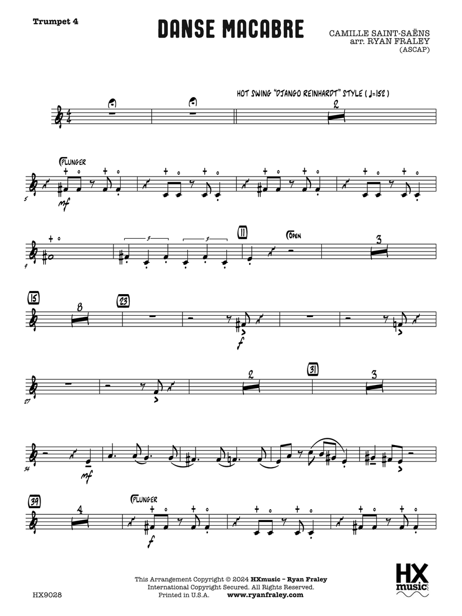 Danse Macabre: B-flat Trumpet 4 B-Flat Trumpet scores gallery preview page 1