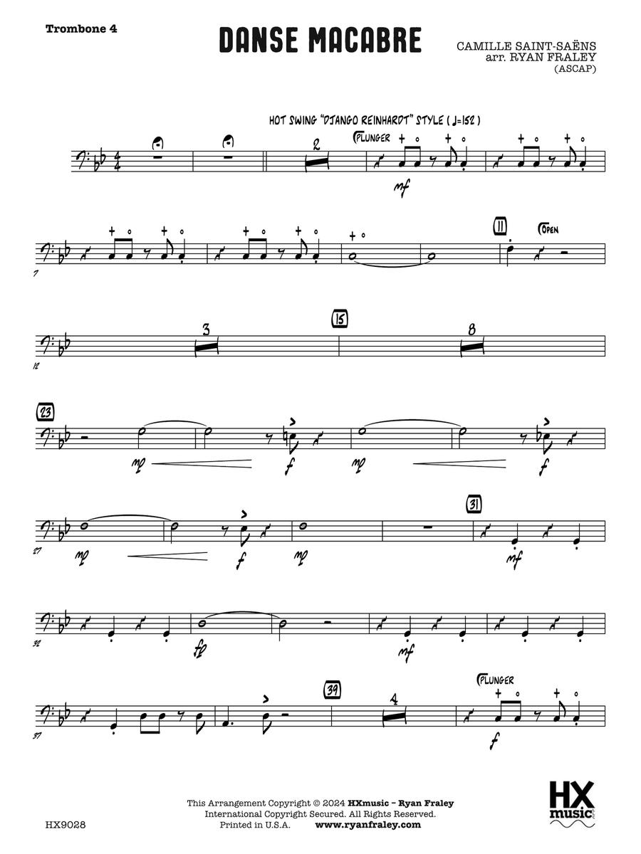 Danse Macabre: Trombone 4 Trombone scores gallery preview page 1
