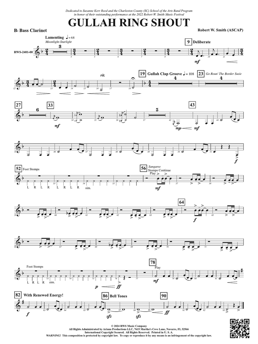 Gullah Ring Shout: B-flat Bass Clarinet Bass Clarinet scores gallery preview page 1