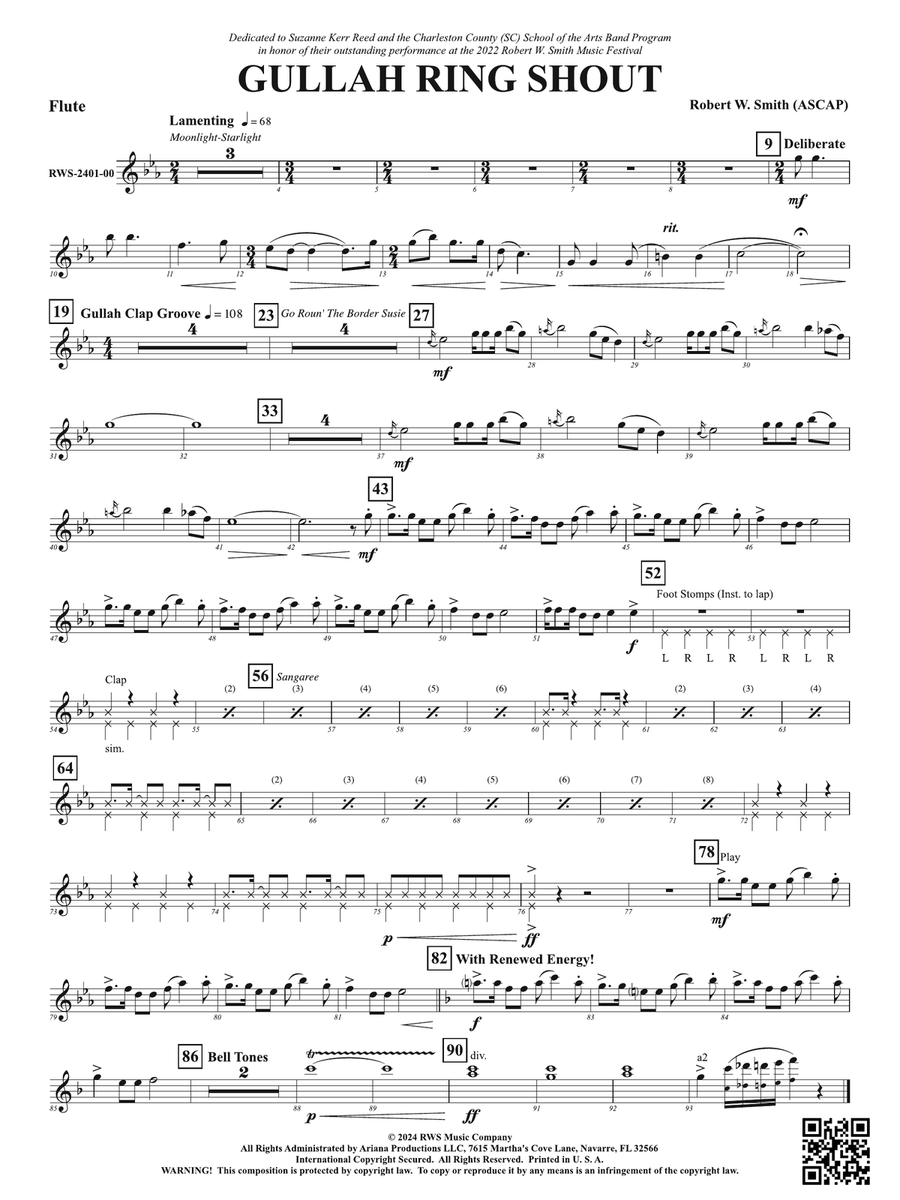Gullah Ring Shout: 1st Flute Flute scores gallery preview page 1