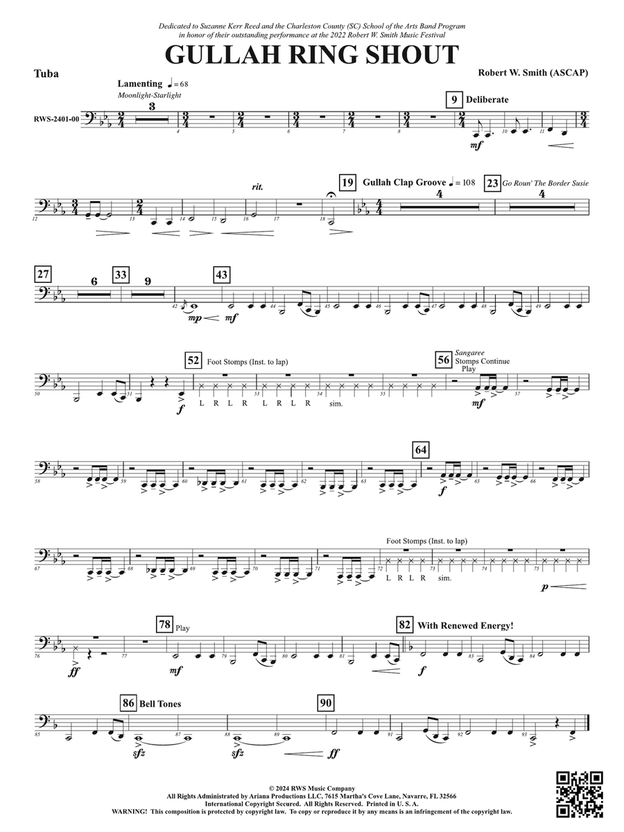 Gullah Ring Shout: Tuba Gullah Ring Shout: Tuba Tuba scores gallery preview page 1