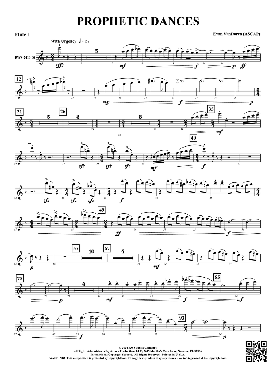 Prophetic Dances: 1st Flute Flute scores gallery preview page 1