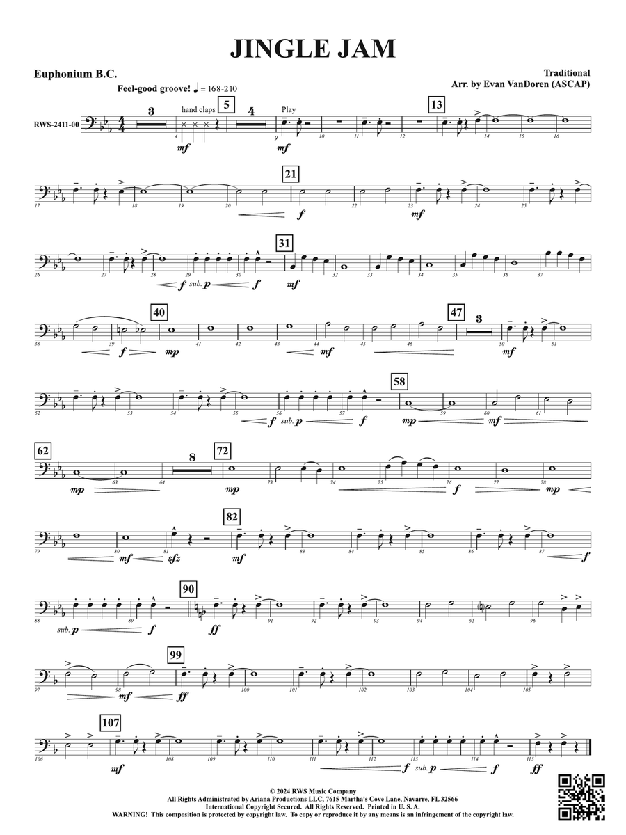 Jingle Jam: Baritone B.C. Baritone Horn BC scores gallery preview page 1