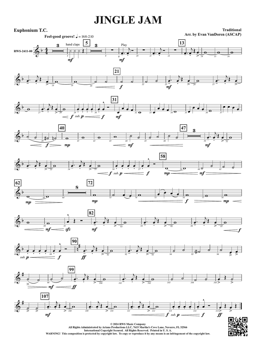 Jingle Jam: Baritone T.C. Baritone Horn TC scores gallery preview page 1