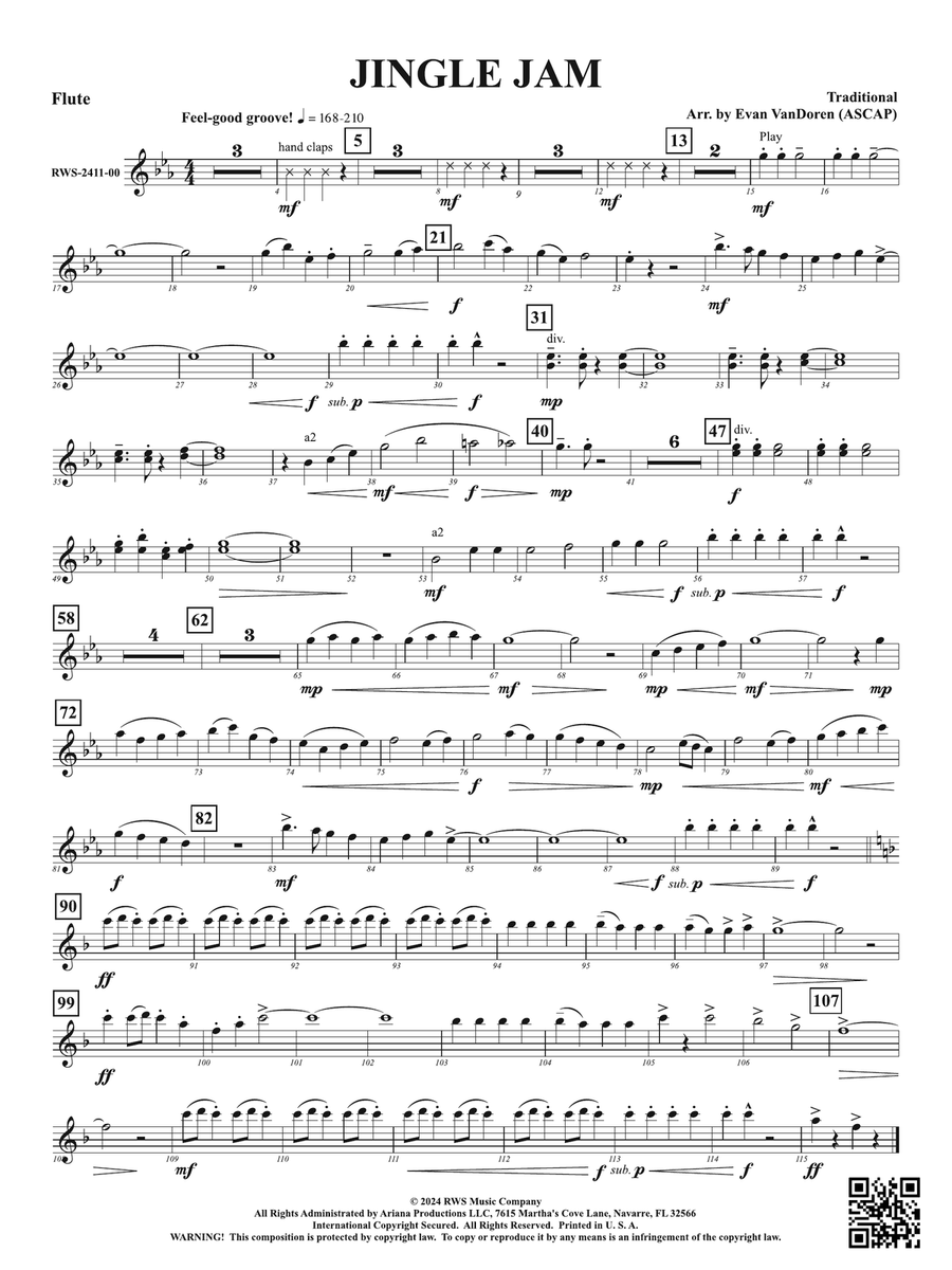 Jingle Jam: 1st Flute Jingle Jam: 1st Flute Flute scores gallery preview page 1