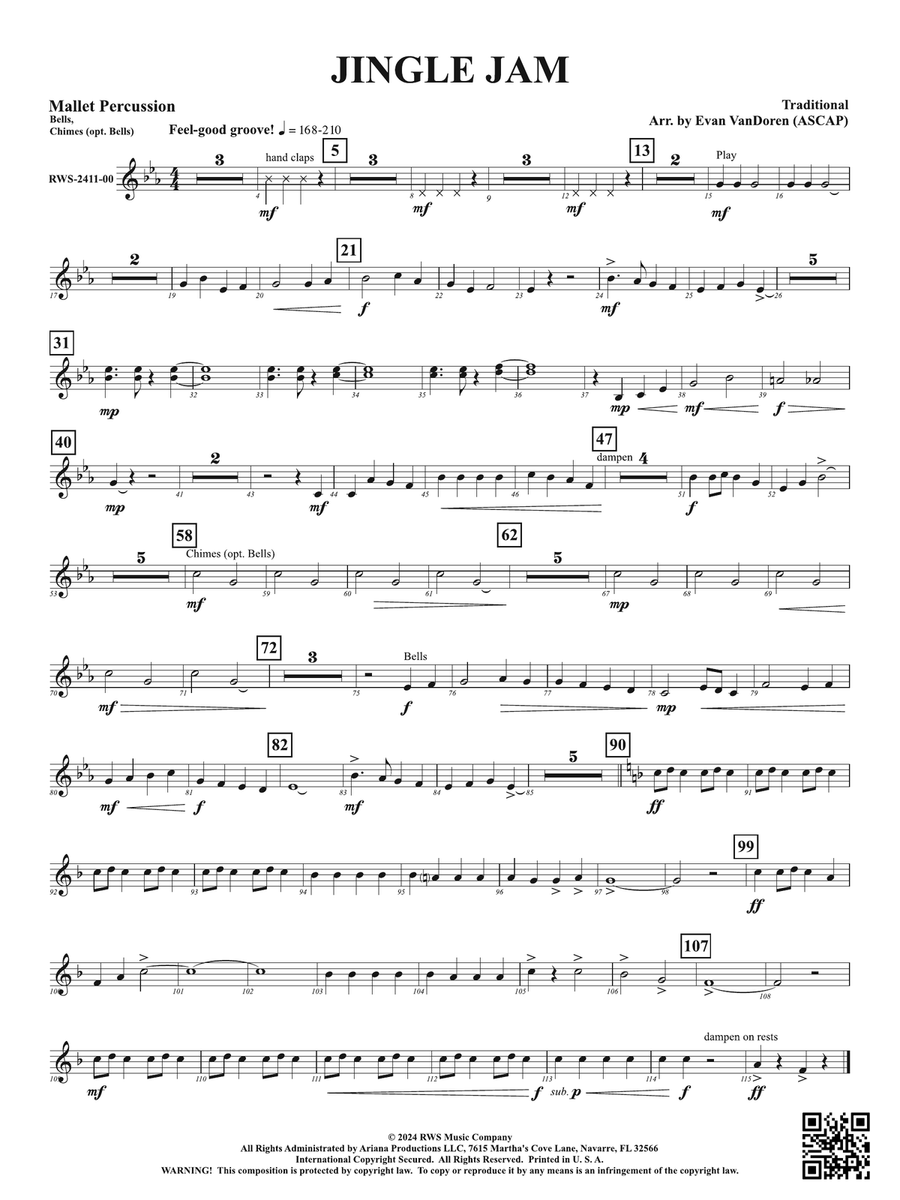 Jingle Jam: 1st Mallet Percussion Percussion scores gallery preview page 1