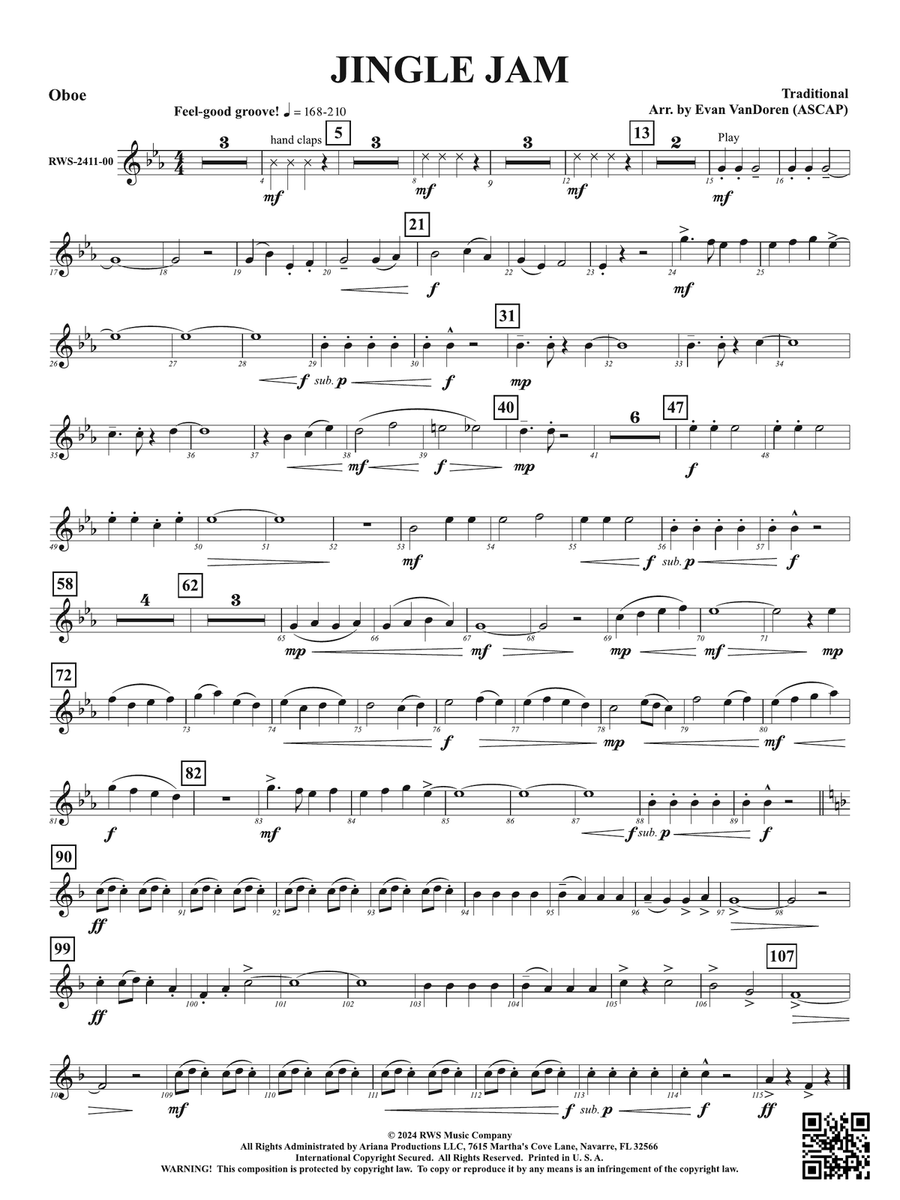 Jingle Jam: Oboe Jingle Jam: Oboe Oboe scores gallery preview page 1
