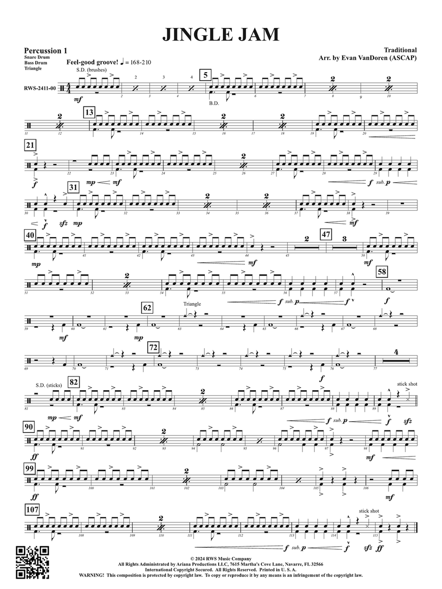 Jingle Jam: 1st Percussion Percussion scores gallery preview page 1