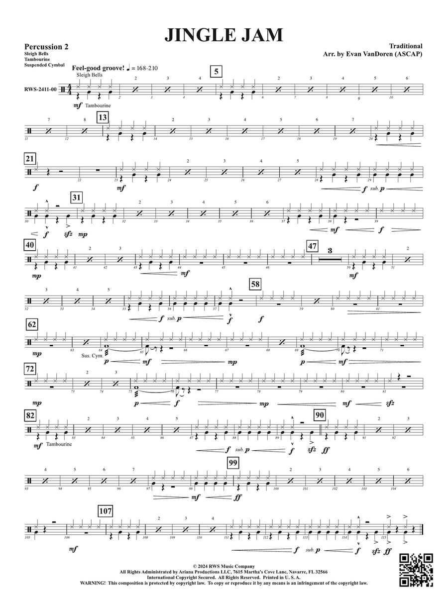 Jingle Jam: 2nd Percussion Percussion scores gallery preview page 1