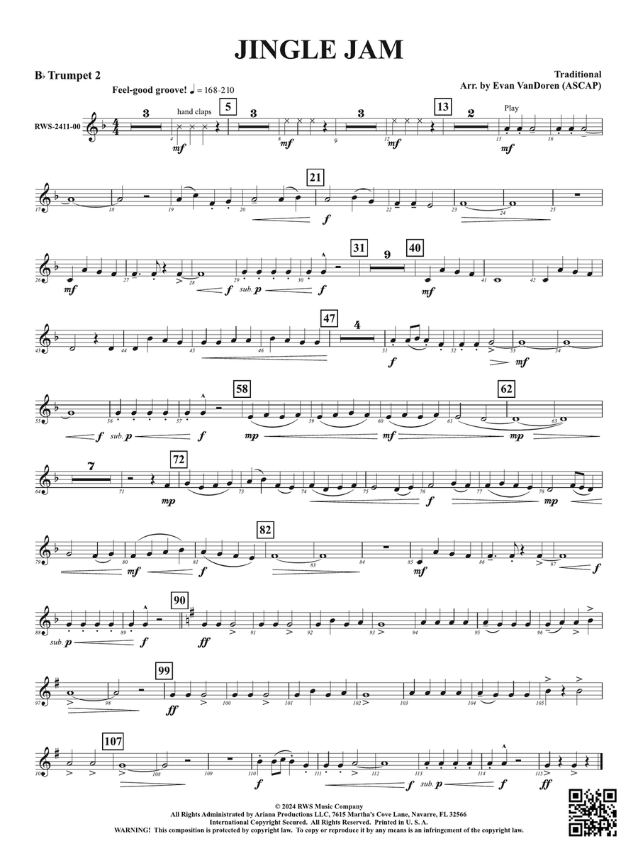 Jingle Jam: 2nd B-flat Trumpet B-Flat Trumpet scores gallery preview page 1