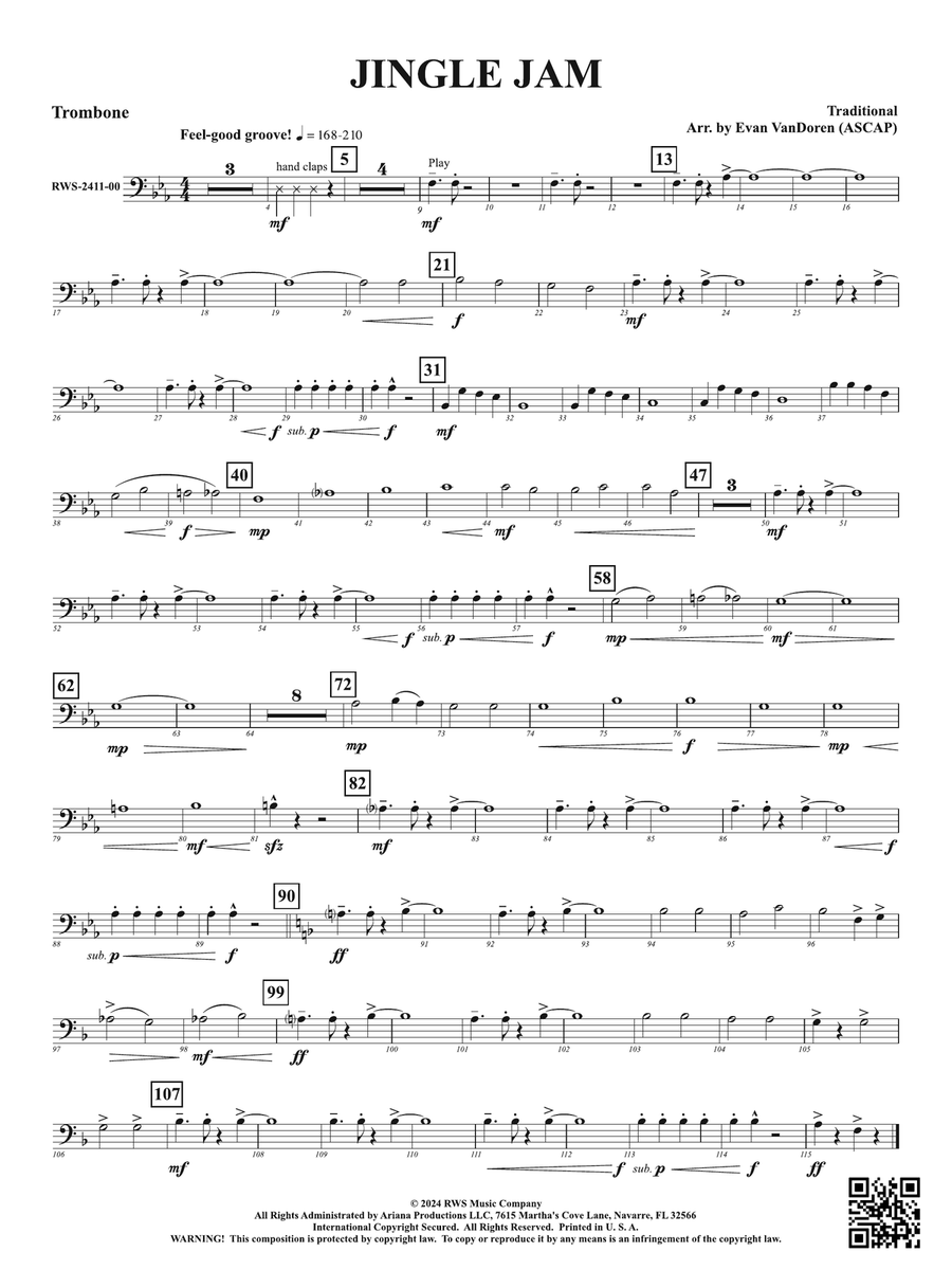 Jingle Jam: 1st Trombone Jingle Jam: 1st Trombone Trombone scores gallery preview page 1