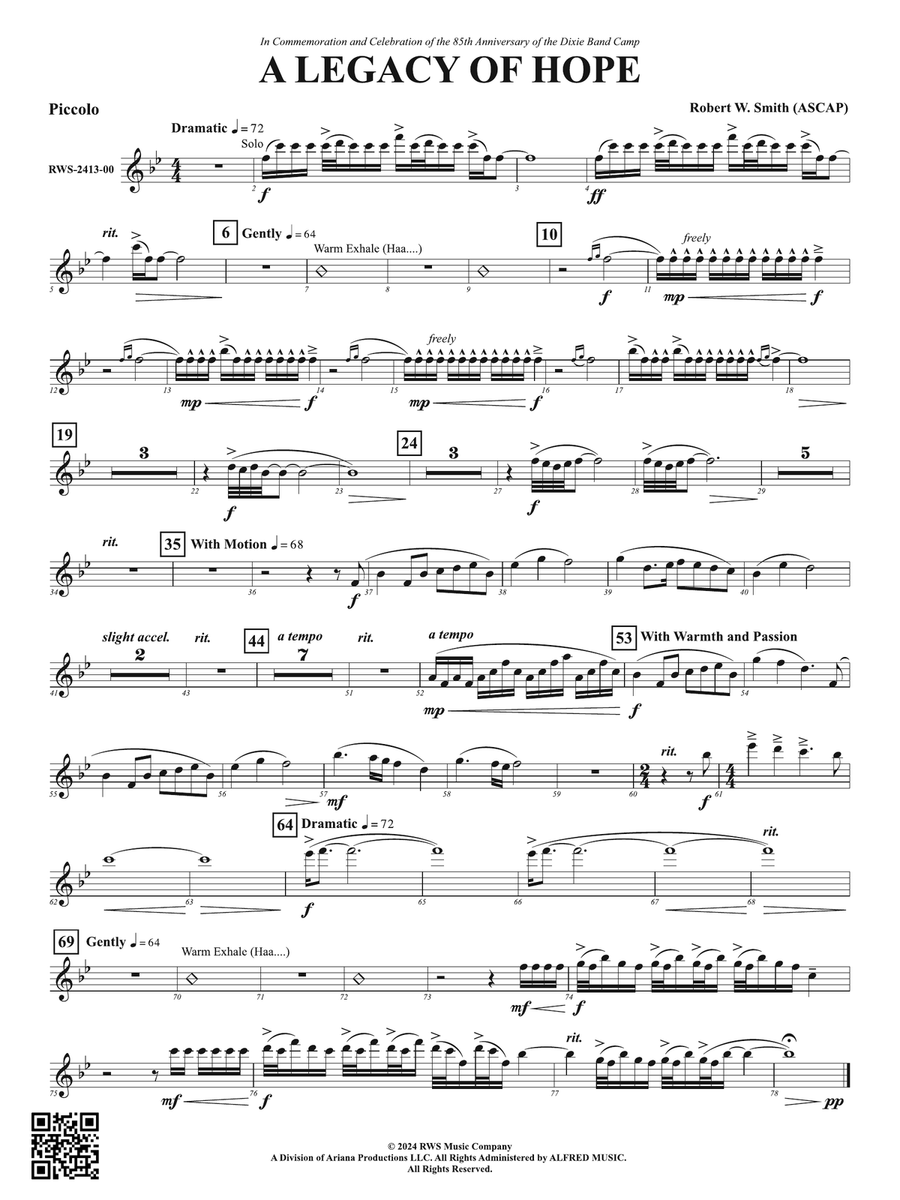 A Legacy of Hope: Piccolo Piccolo scores gallery preview page 1