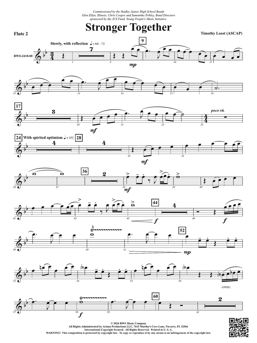 Stronger Together: 2nd Flute Flute scores gallery preview page 1