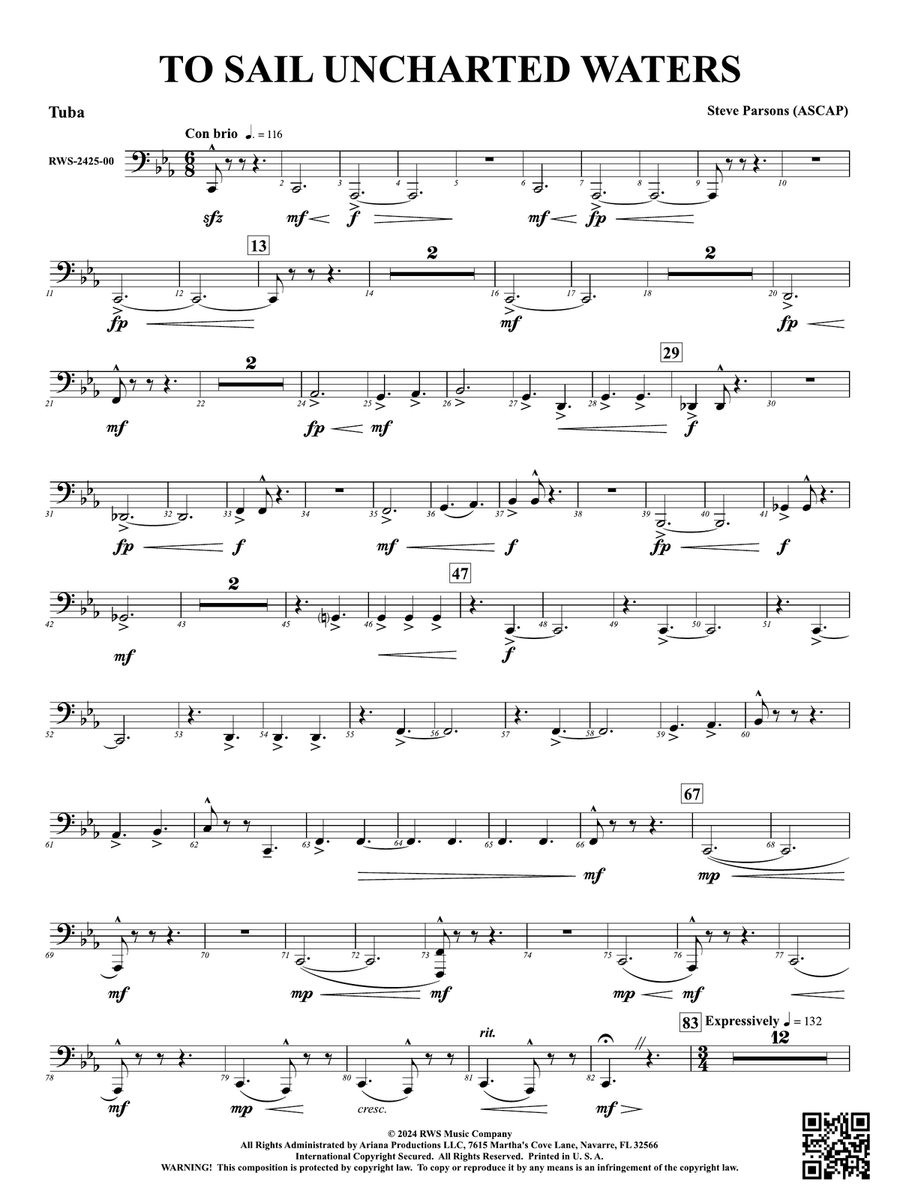To Sail Uncharted Waters: Tuba Tuba scores gallery preview page 1
